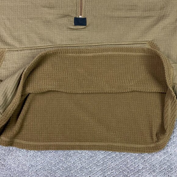 Peckham Polartec Fleece Pullover Mens XL Coyote Brown 1/4 Zip 1/2 Zip USMC - Picture 3 of 11